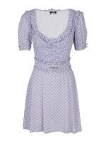 Vestito con scollo a V con ruches