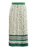 Gonna plissettata con stampa logo