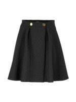 Minigonna nera in crepe