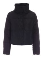 Piumino con collo alto nero