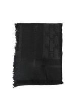 Foulard in misto viscosa con motivo logo