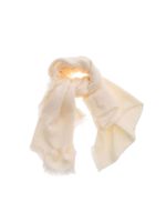 Sciarpa color crema con motivo all over