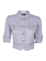 Camicetta crop con motivo morsetto