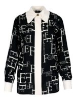 Camicia con stampa logo lettering