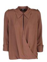 Blusa in viscosa marrone