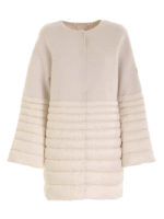 Cappotto con inserto imbotto color crema