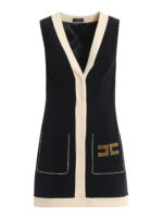 Mini abito bicolore senza maniche