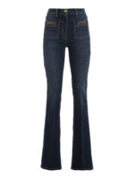 Jeans con morsetti dorati