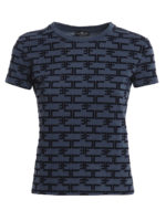 T-shirt in cotone con logo floccato