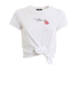 T-shirt crop con nodo