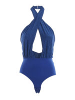 Body plisse blu