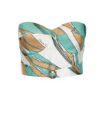 Top crop in twill di seta