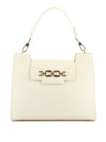 Tote in similpelle con logo dorato