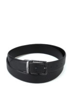 Cintura reversibile in saffiano nera