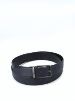 Cintura reversibile in saffiano blu