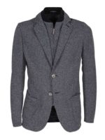 Giacca spigata con pettorina  nera