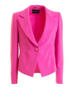 Blazer in cady con profili in tono