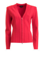 Blazer a costine con scollo a V