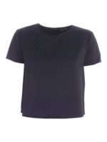 Blusa maniche corte crop nera