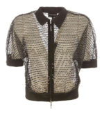 Cardigan in tulle con paillettes