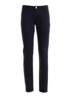 Pantaloni con logo metallico