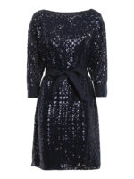 Abito paillettato con cintura