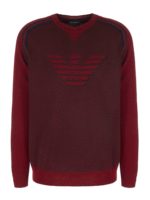 Pullover rosso scuro con logo