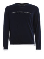 Maglia con ricamo logo bicolor