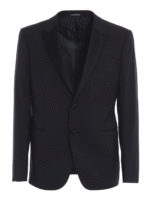 Completo in misto lana con revers in raso