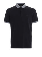 Polo con bordi in maglia