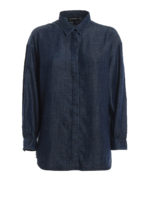 Camicia in lyocell con ricamo logo