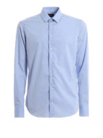 Camicia slim in popeline anti piega