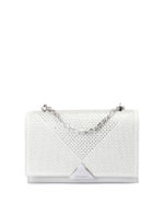 Borsa a spalla in pelle con borchie