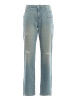 Jeans girl fit con rammendi