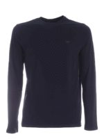 T-shirt blu manica lunga con logo