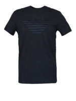 T-shirt in cotone con aquila goffrata