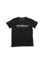 T-shirt nera stampa Emporio Armani