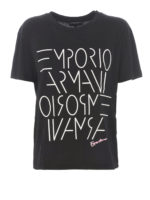 T-shirt in cotone con stampa logo lettering