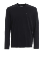 T-shirt in jersey con patch logo in gomma