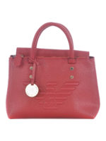 Borsa in ecopelle con logo goffrato