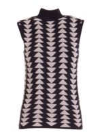 Maglia smanicata con motivo triangoli
