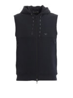 Gilet in tessuto tecnico con chiusura a zip