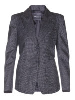 Blazer monopetto grigio in misto lana