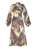 Abito in raso con stampa floreale