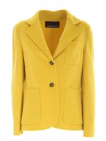 Giacca monopetto in lana gialla