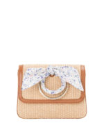 Secchiello in raffia con fiocchi