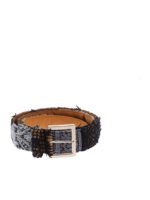 Cintura con ricamo blu