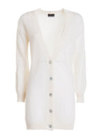 Cardigan lungo in lana misto alpaca