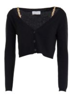 Cardigan misto lana con dettaglio gioiello
