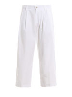 Pantaloni crop in cotone